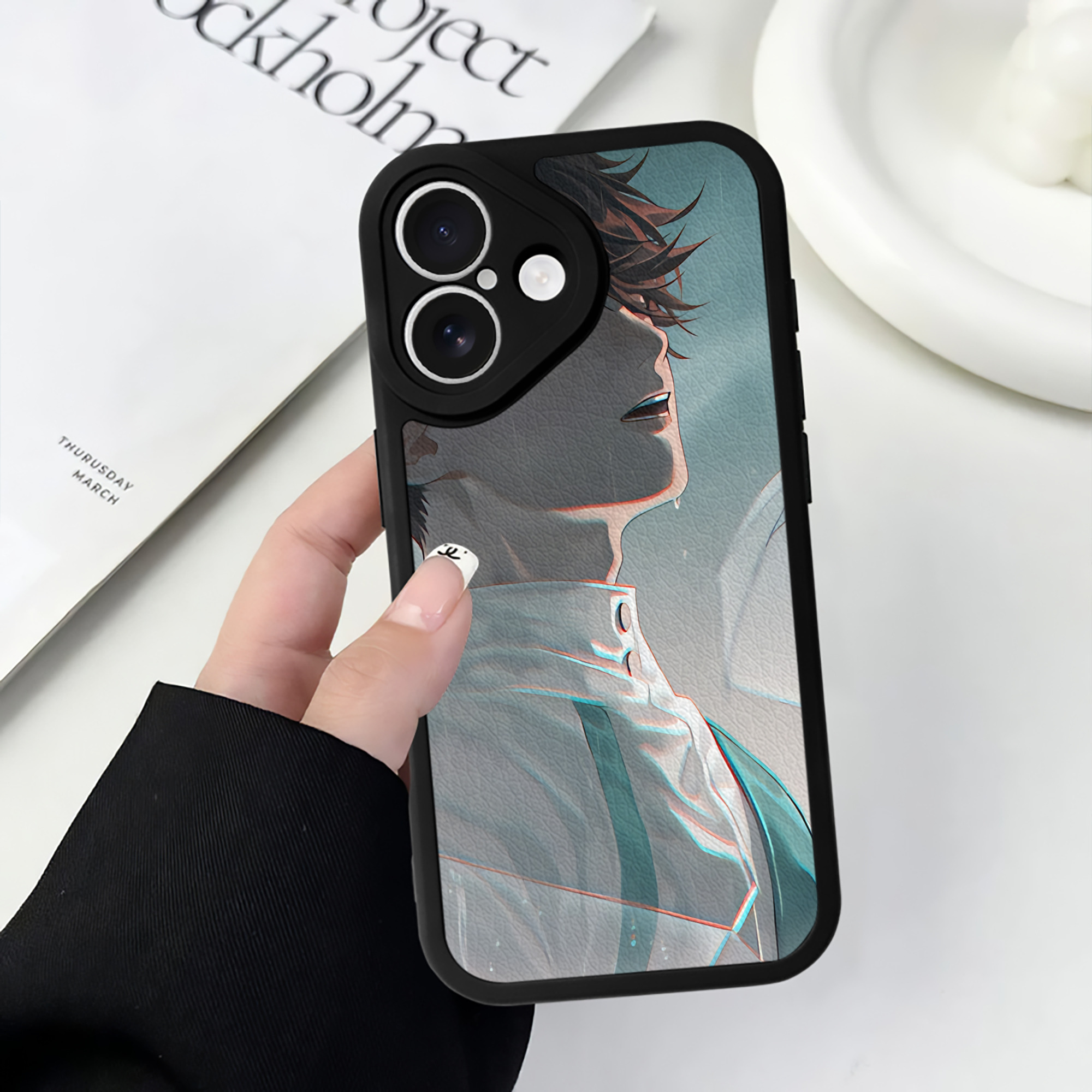 （画像用） ハイキュー!! Haikyu!! 【iPhone 16シリーズ対応】シリコンスマホケース（レザー調） 材質：シリコン